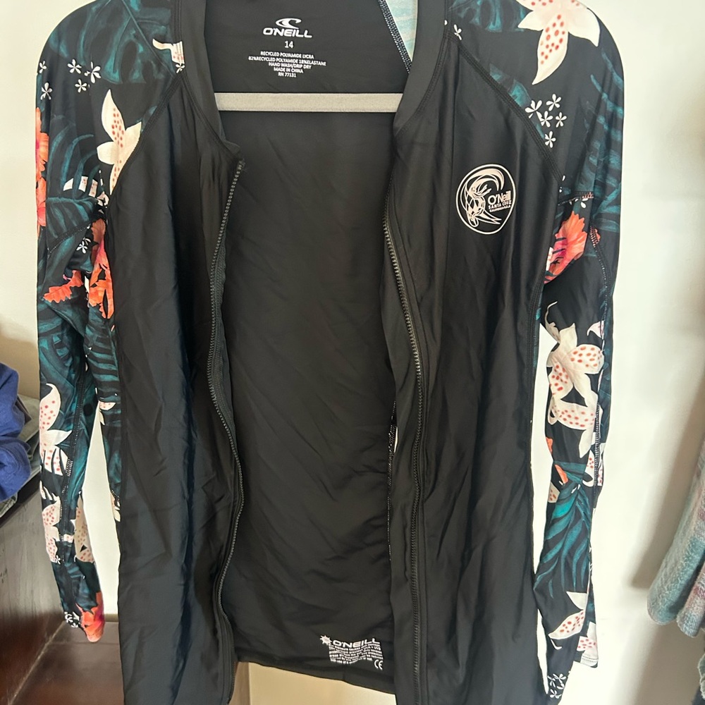 O'Neill Black Ski Jacket Sporty Synthetic Design